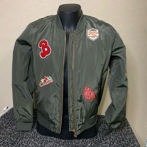 Ci Sono Jackets & Blazers - Ci Sono Olive Green Patch Jacket